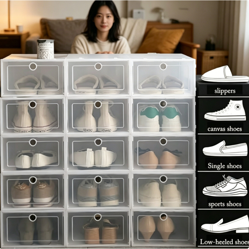 Shoe Box Display - 6 szt. Przezroczyste pudełka do przechowywania