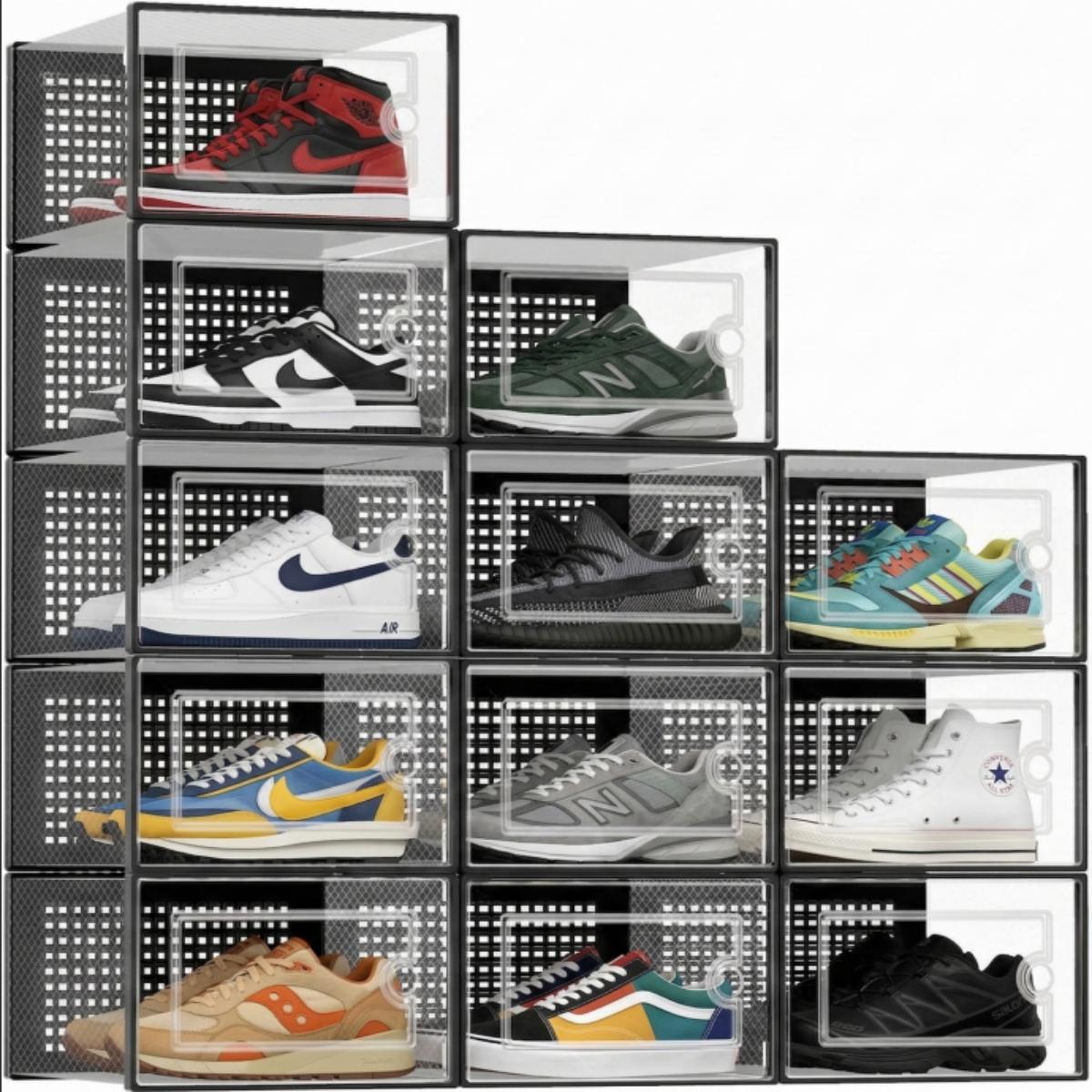 12 sztuk przezroczystych plast – Shoe Box Display recenzja i cena