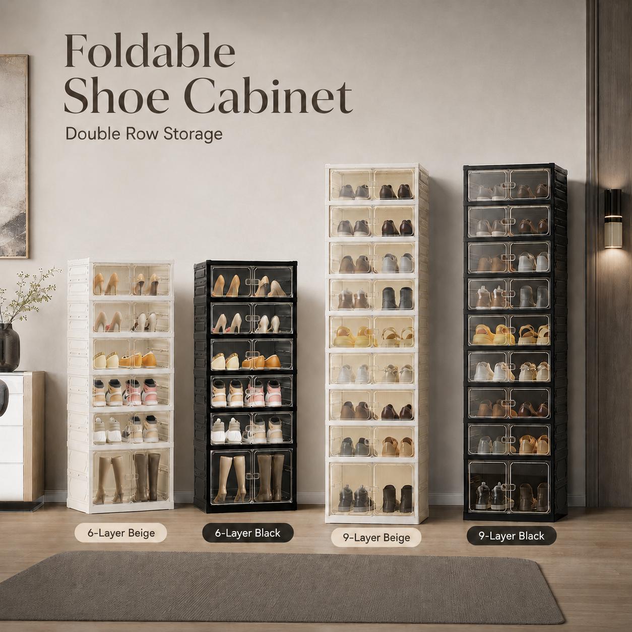 Składany regał na buty bez kon – Shoe Box Display recenzja i cena